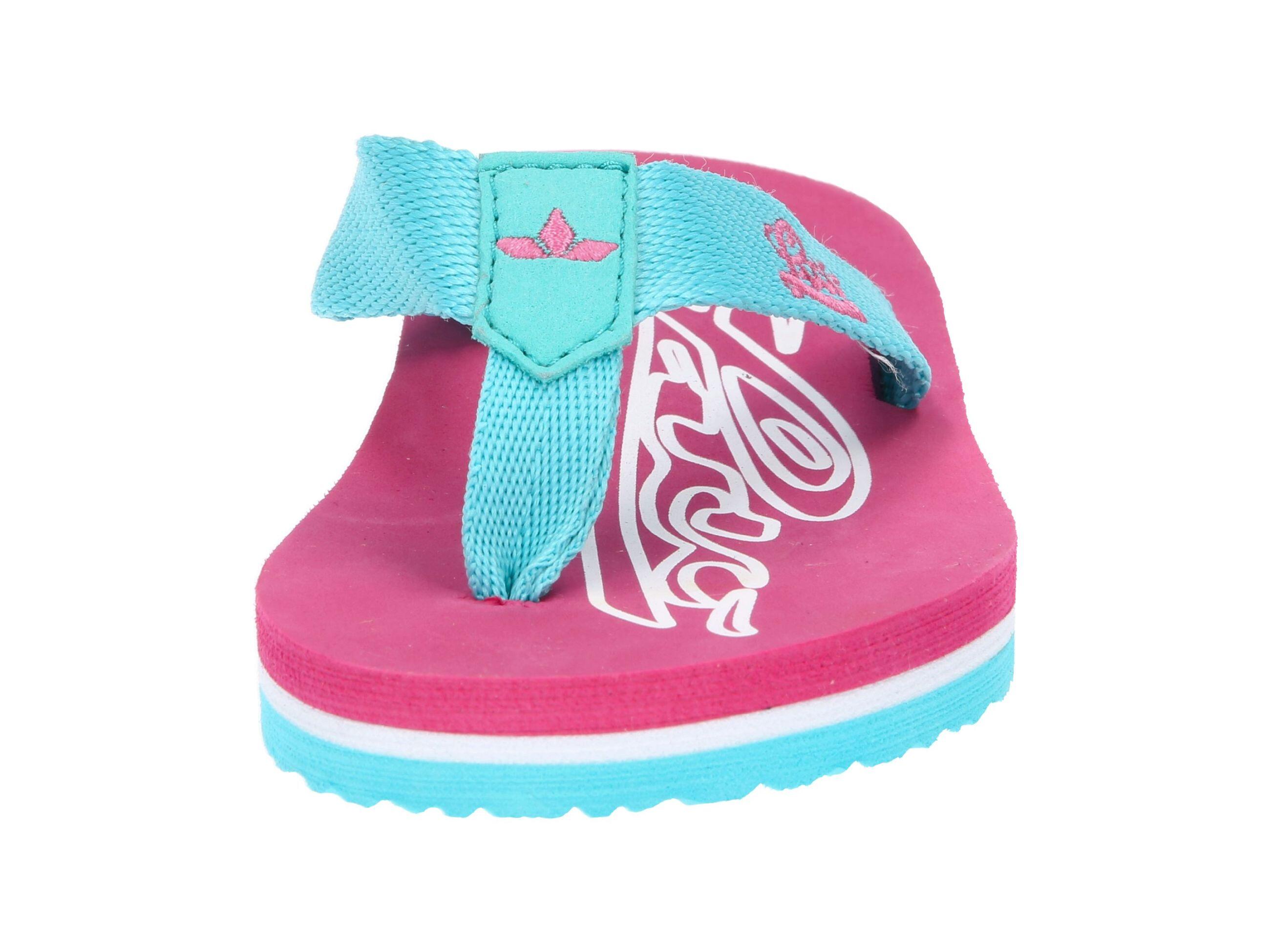 LICO Flamenco Girls' Bath Sandal Textile Turquoise/Pink 3/6