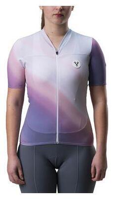 Kurzarm Trikot für Frauen LeBram Ventoux Aquarelle Violet