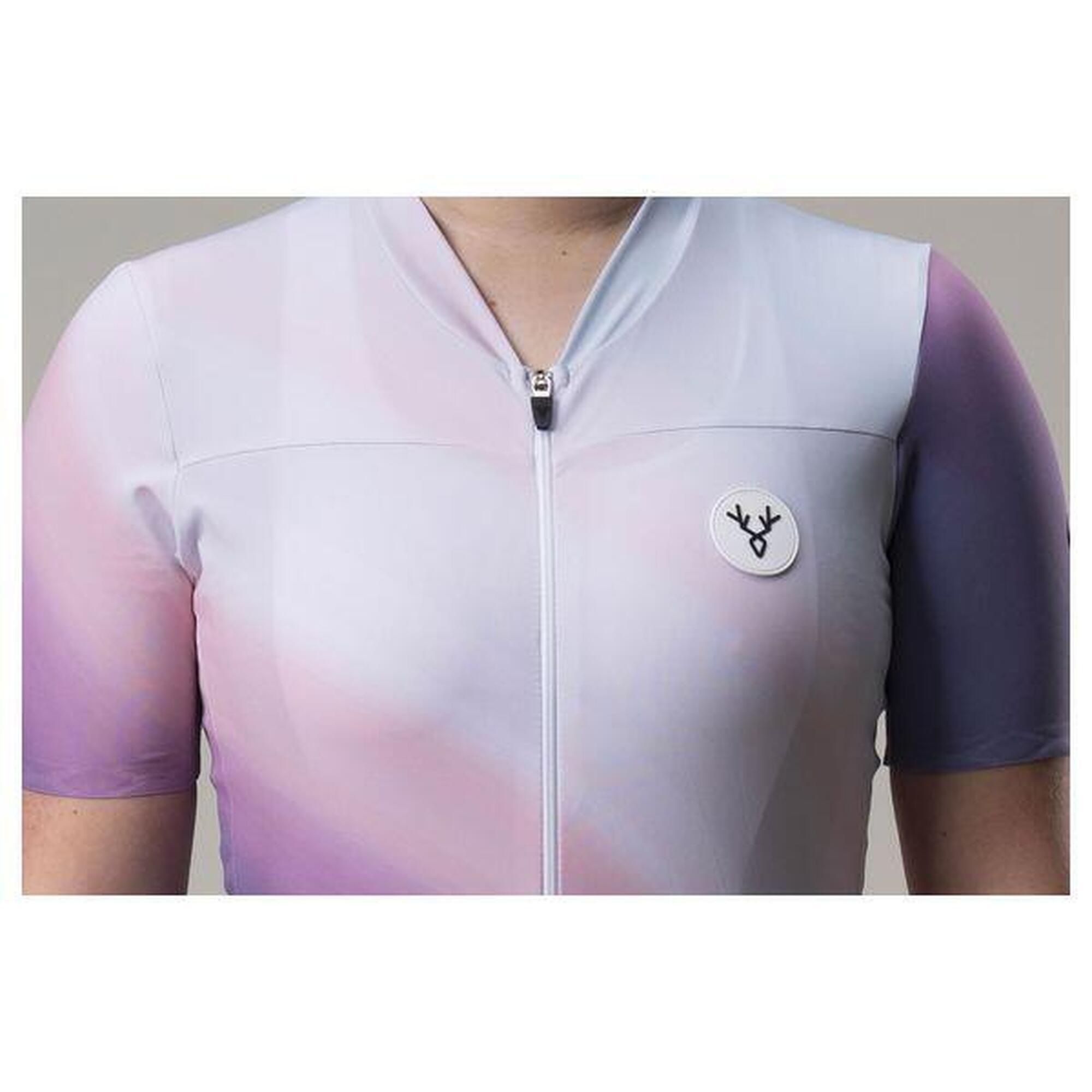 Maillot Manches Courtes Femme LeBram Ventoux Aquarelle Violet