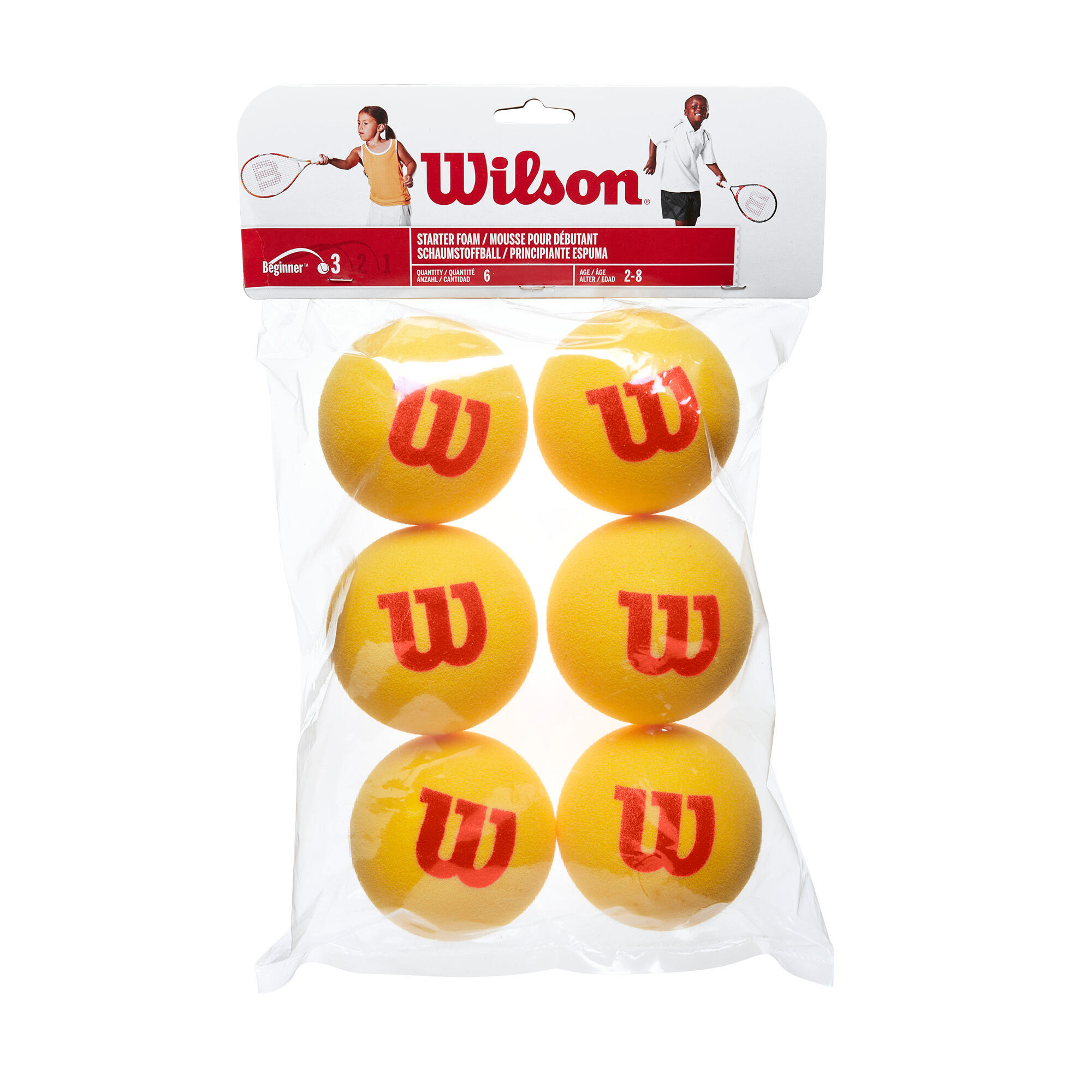 Wilson - Balles De Tennis En Mousse Wilson Starter Tour (x6) - Balle De Tennis - Jaune - No Size - Decathlon