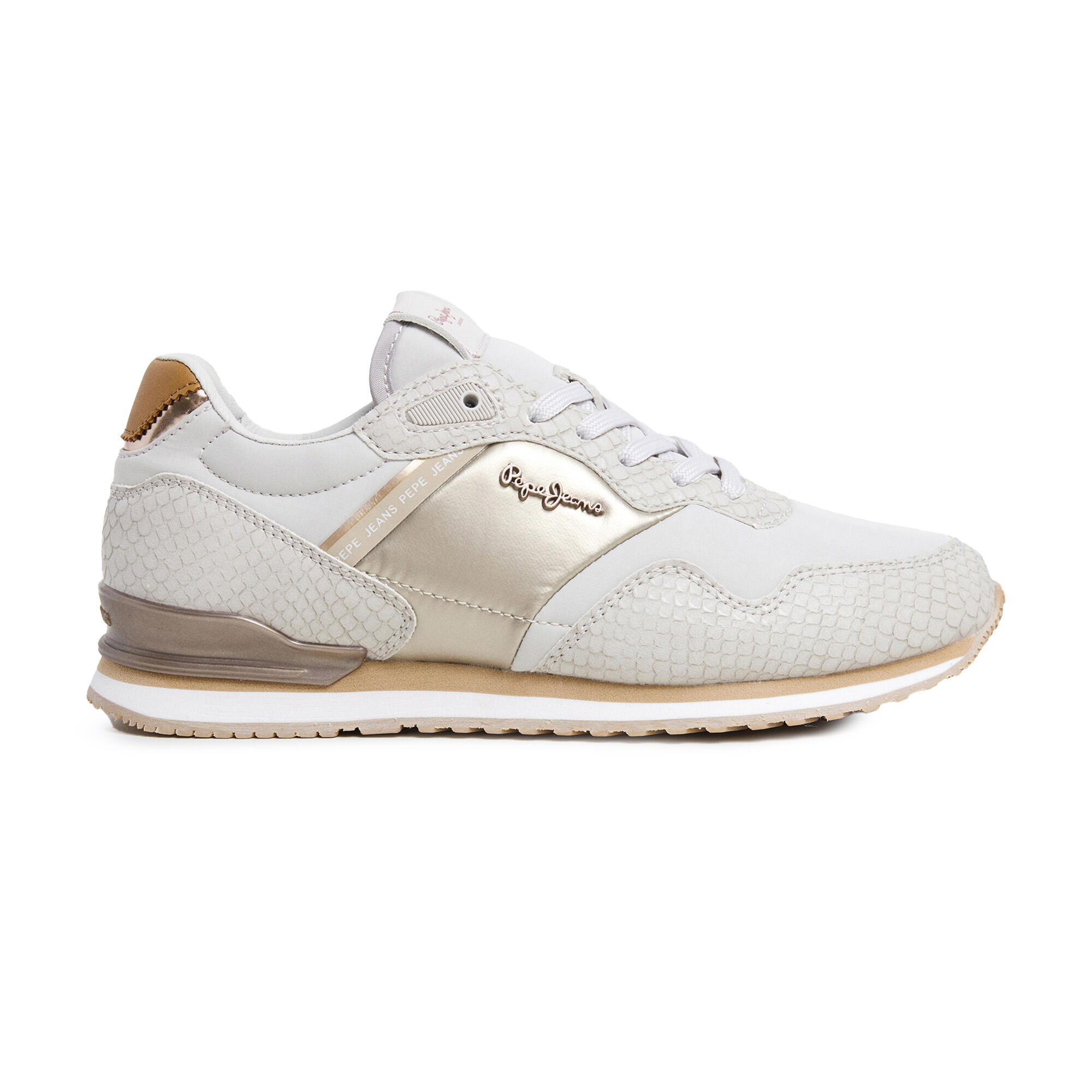 Chaussure de randonnée Baskets Femme Pepe Jeans LONDON MIX W Blan 7/7