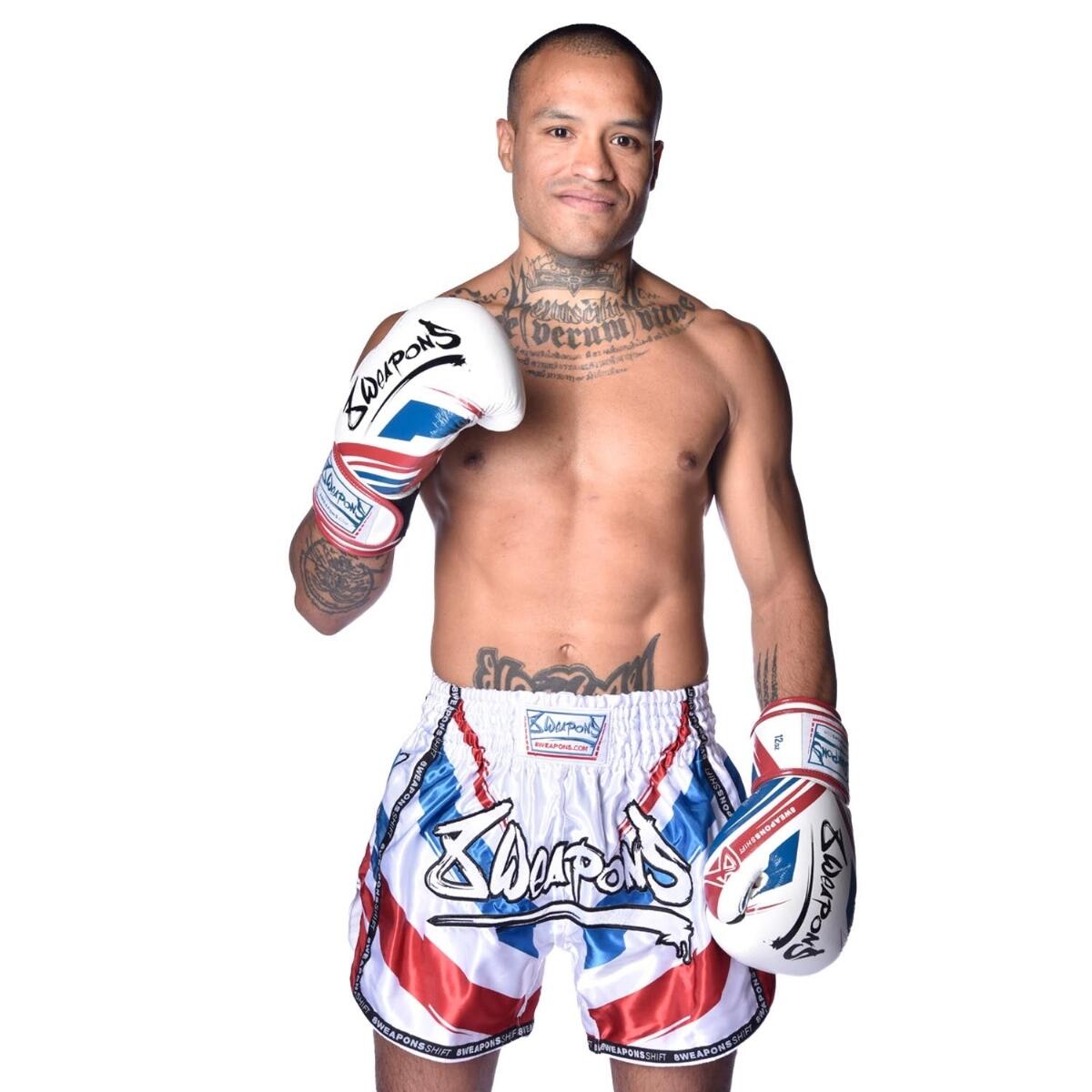 Boxhandschuhe 8 Weapons Shift Weiss Blau Rot 10oz 6/7