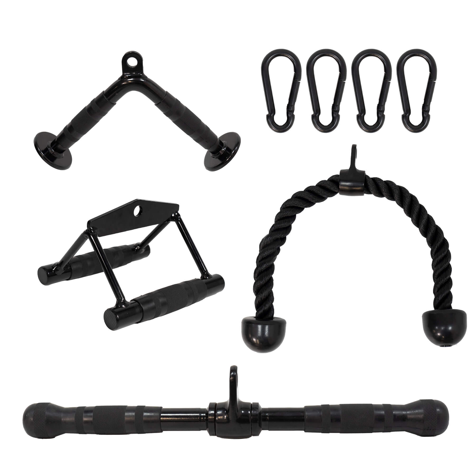 OZIO FITNESS Kit Gimnasio Agarres Poleas Bíceps Tríceps Espalda