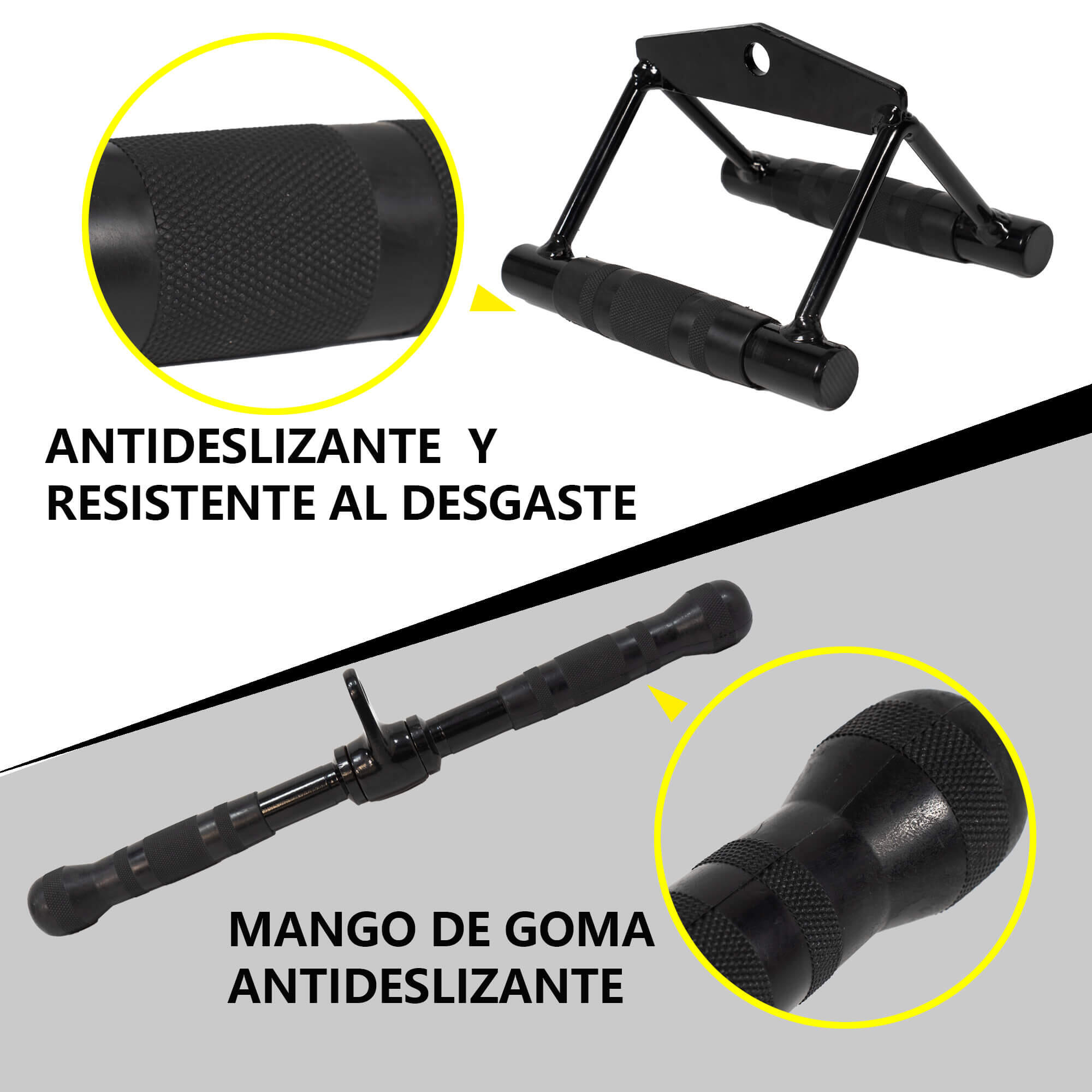 Kit Gimnasio Agarres Poleas Bíceps Tríceps Espalda 4/5