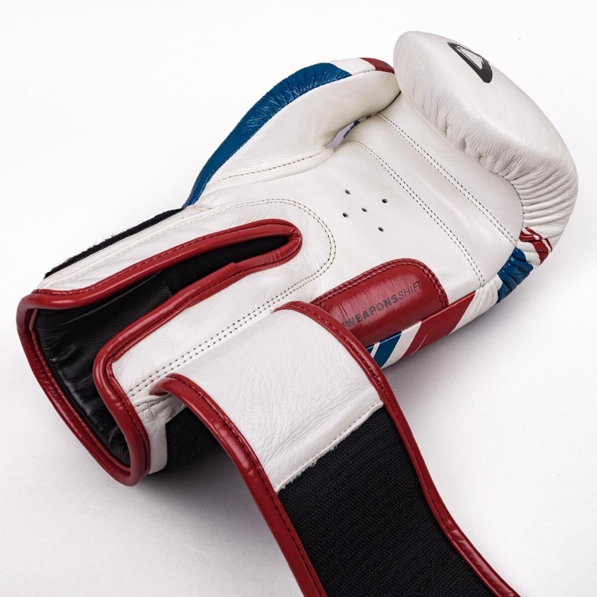 Gants de boxe 8 Weapons Shift Blanc Bleu Rouge 12oz 5/7