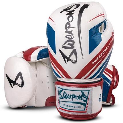 Boxhandschuhe 8 Weapons Shift Weiss Blau Rot 16oz