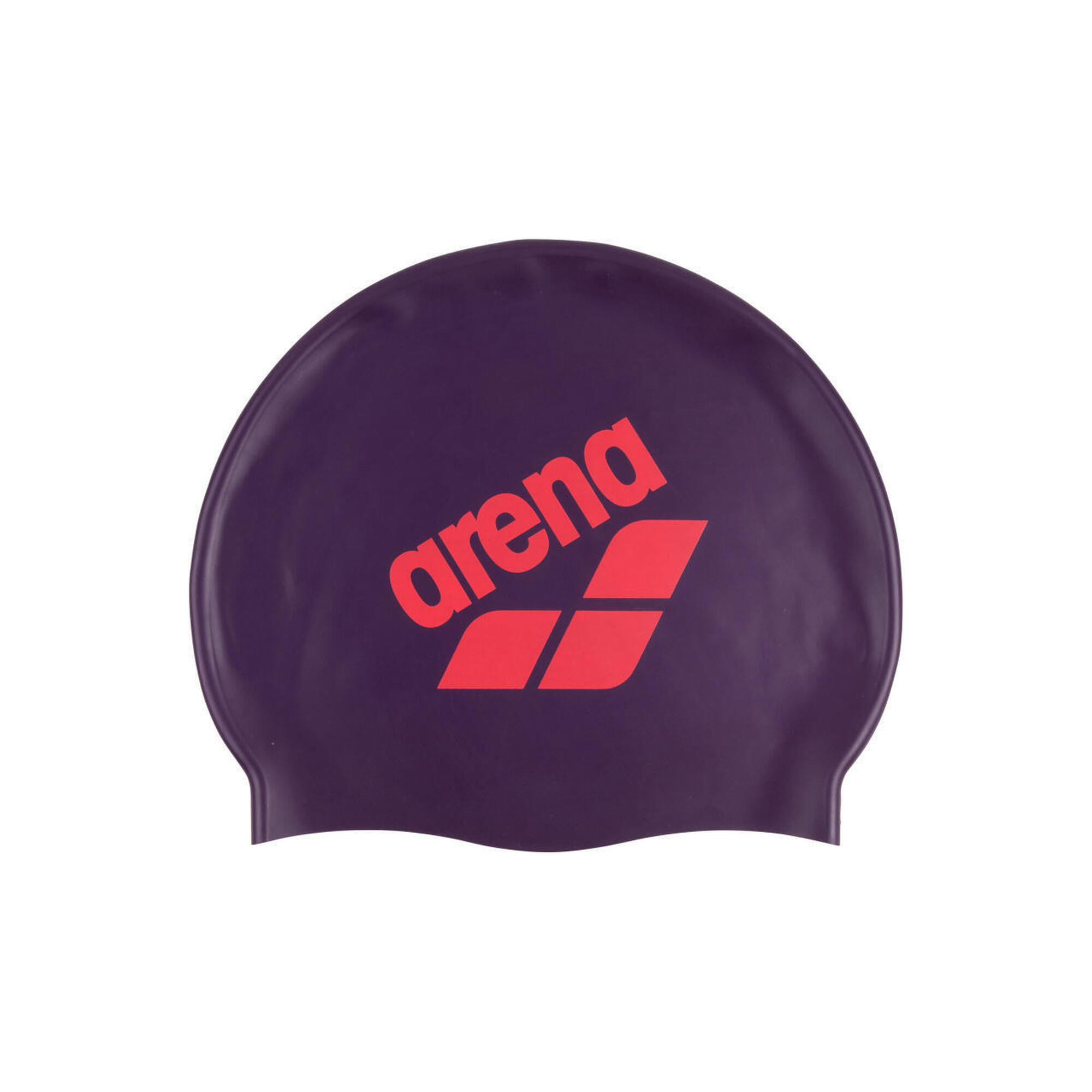 Czepek silikonowy na basen Arena Big Logo Plum Bright Coral