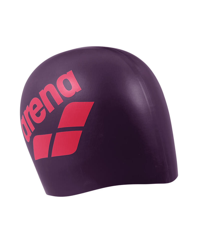 Czepek silikonowy na basen Arena Big Logo Plum Bright Coral