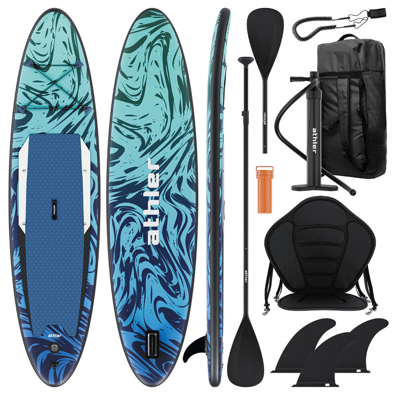 Deska SUP pompowana 2w1 Athler Sea 70, 330cmx80cm, Duża Stabilność + Akcesoria
