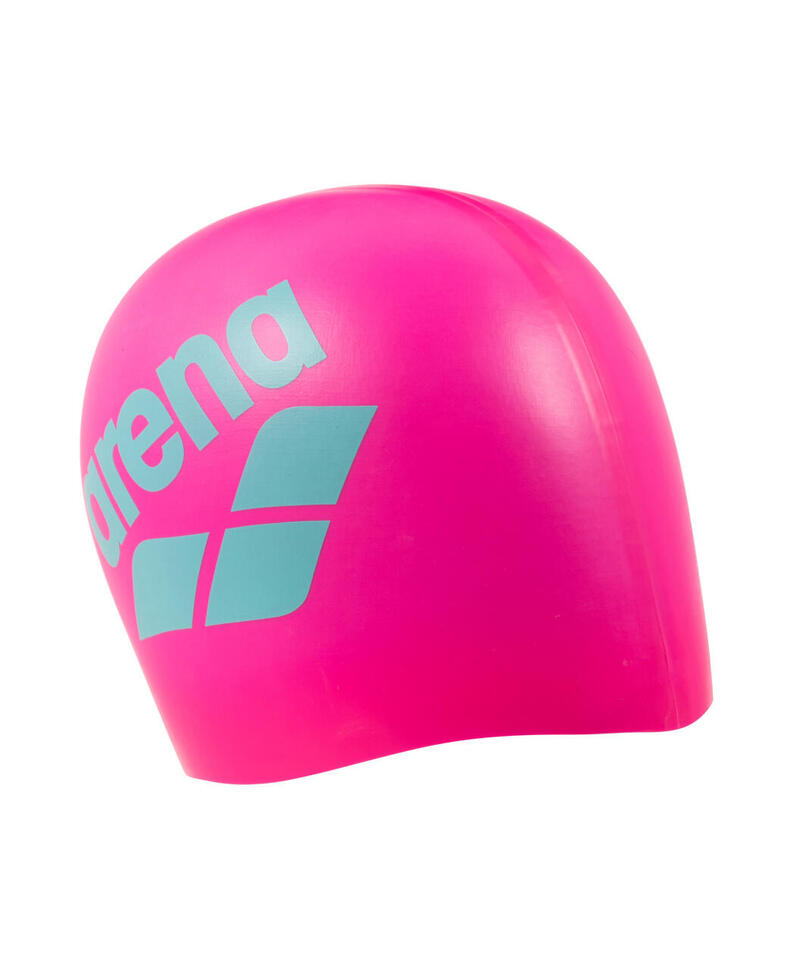 Czepek silikonowy na basen Arena Big Logo Shocking Pink Water