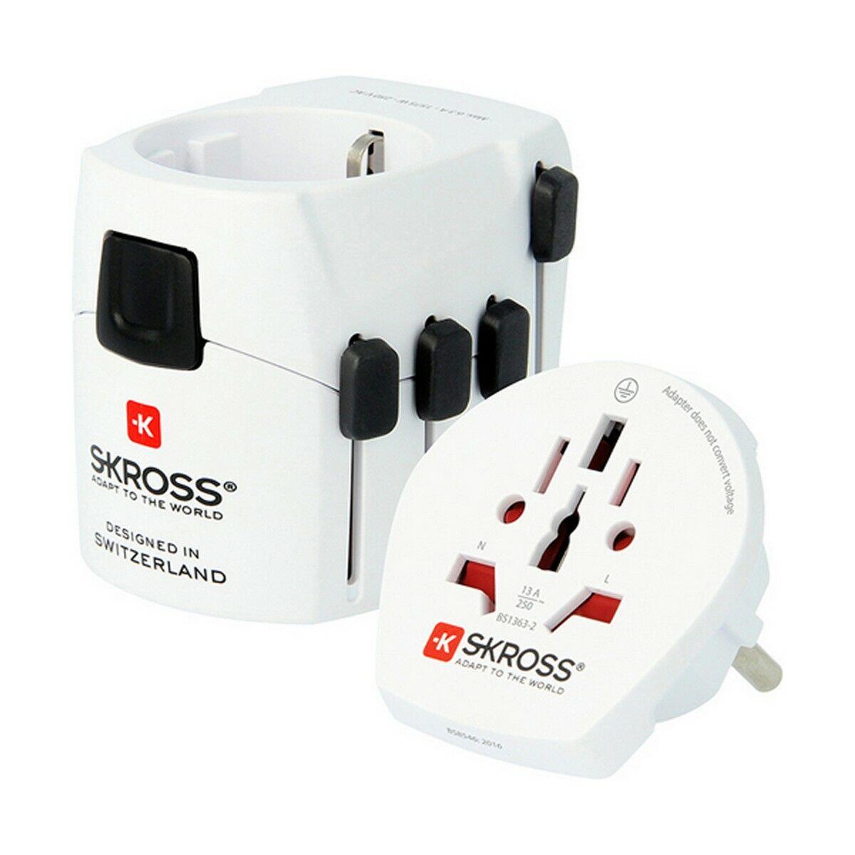 Adaptador de tomada universal de viagem skross 1103180 internacional