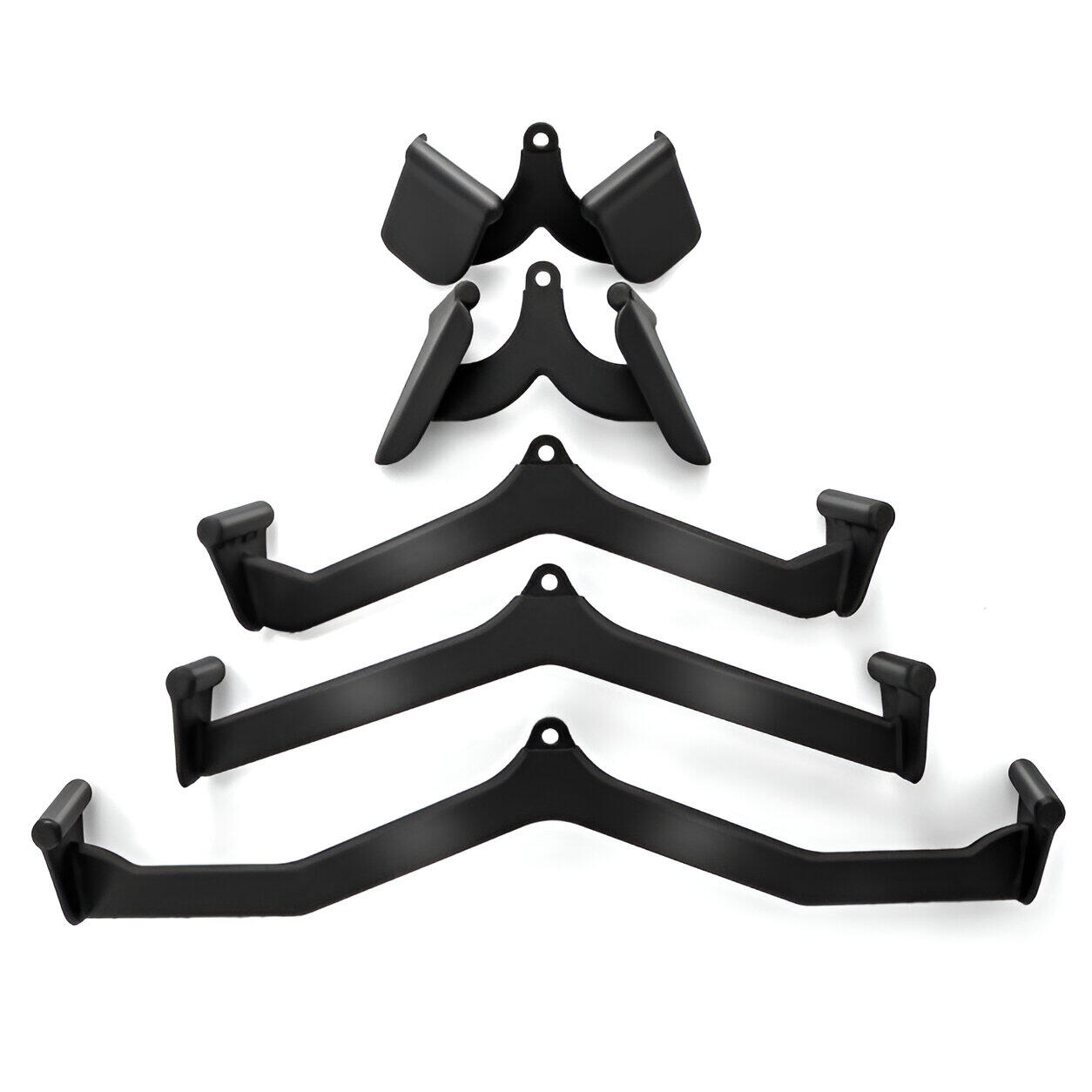 OZIO FITNESS Kit 5 Agarres Polea Tren Superior Fitness Negro