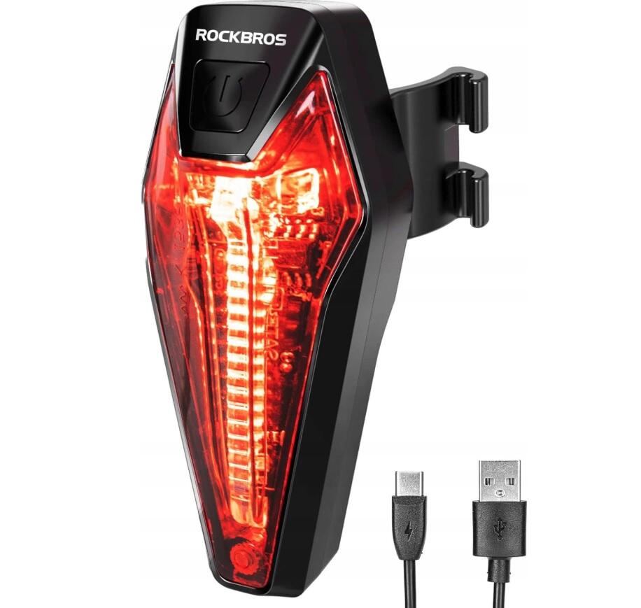 Lampka rowerowa tylna Rockbros LR-01 ładowanie USB thumbnail