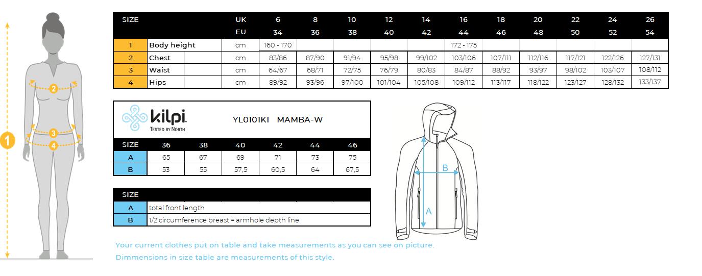 Veste à membrane pour femme Kilpi MAMBA-W 7/7