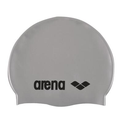 Arena kinder badmuts classic silicone zilver