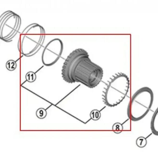 Complete cassette body Shimano FH-M8110