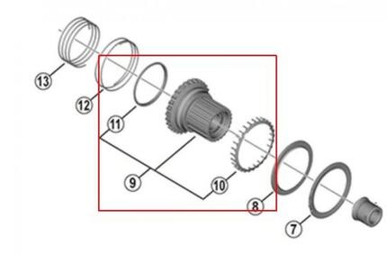 SHIMANO Corps de roue libre complet FH-M8110