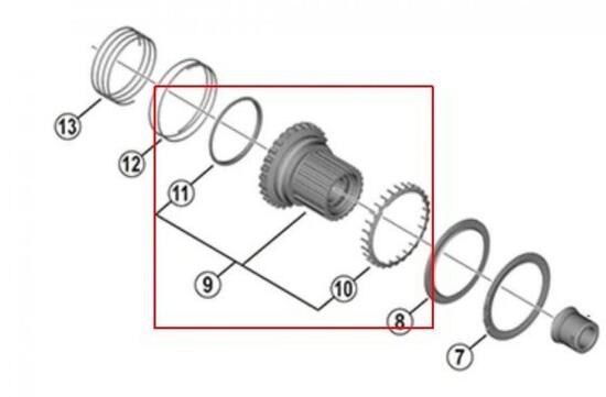SHIMANO Corps de roue libre complet FH-M8110