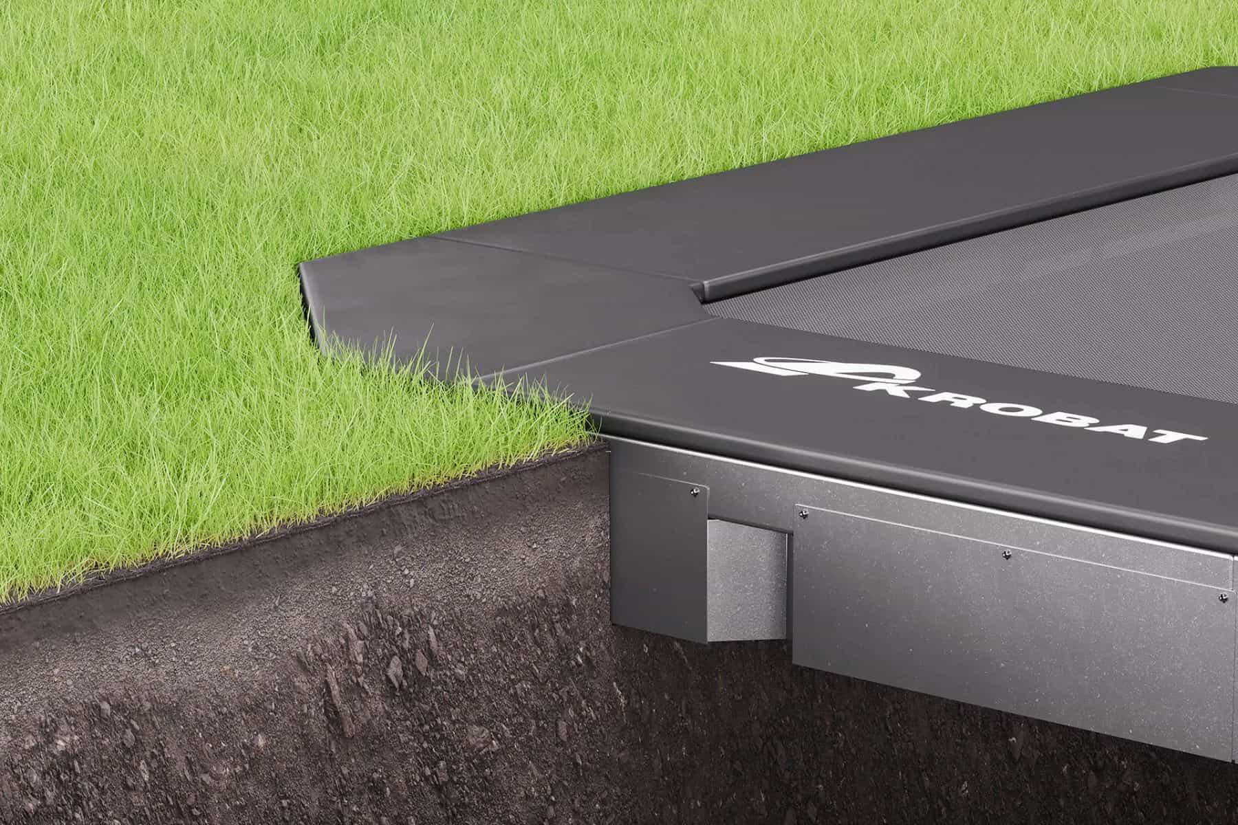 Flat to the ground Trampoline Rechthoekig Akrobat Primus Plus Black 520 x 305 cm 3/5