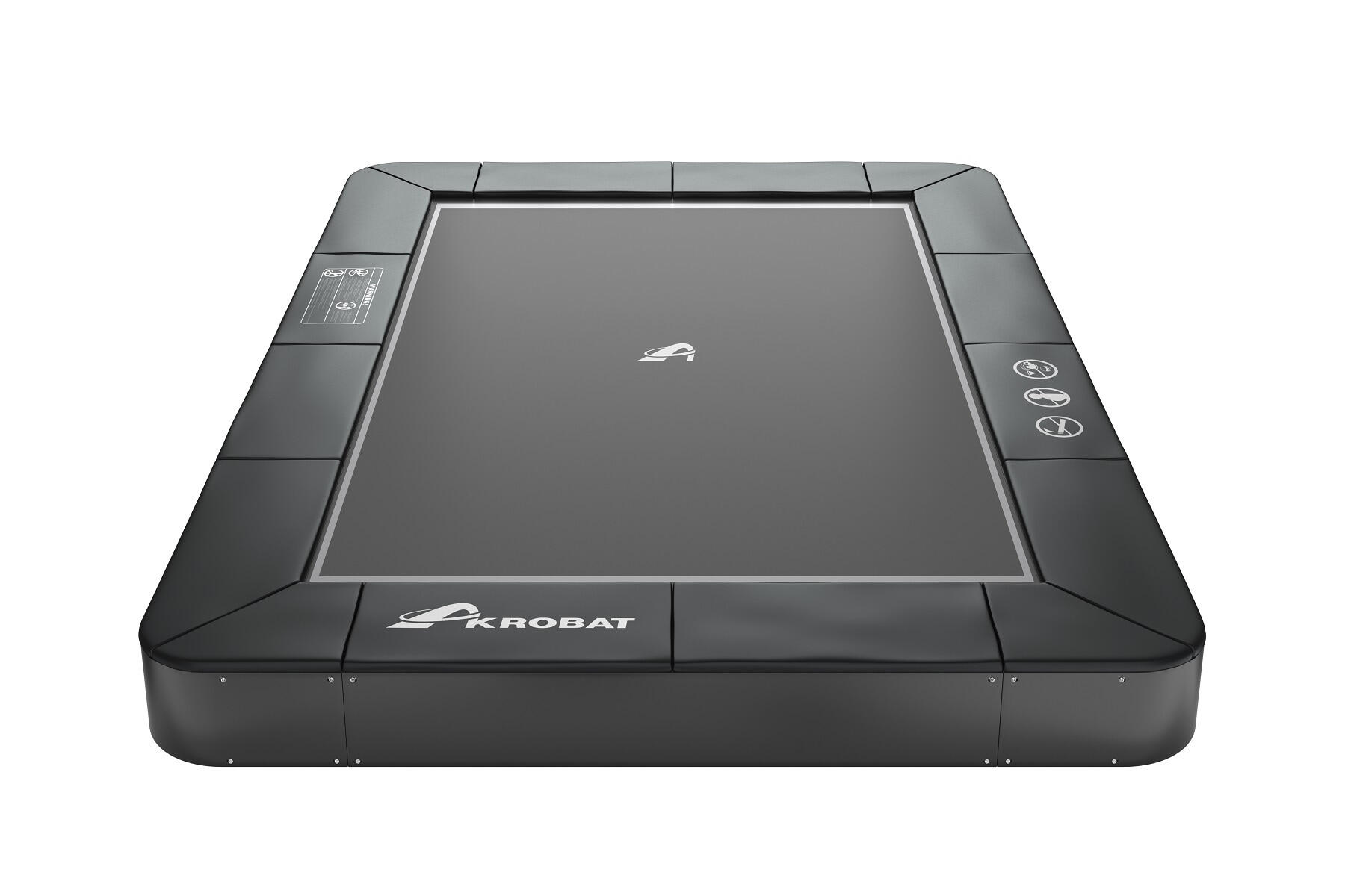 Trampoline rectangulaire plat au sol Akrobat Primus Noir/Noir 380x250 cm 4/5