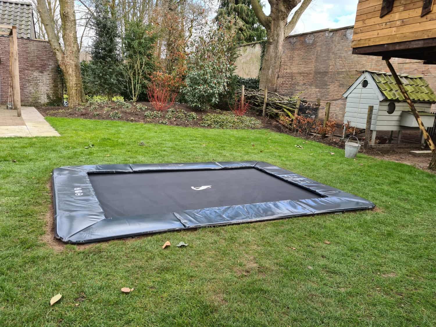 Trampoline rectangulaire plat au sol Akrobat Primus anthracite 335 x 244 cm 2/5