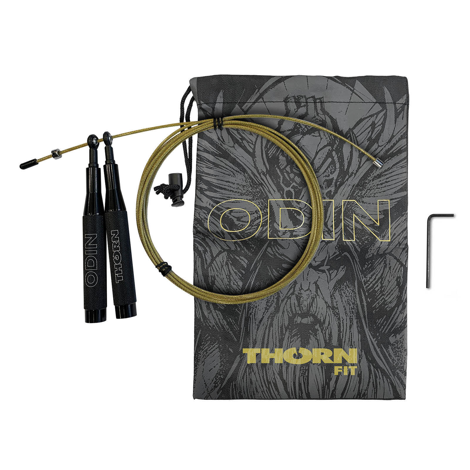 Skakanka stalowa  z łożyskami i regulacją THORN FIT Speed Rope ODIN 3/5