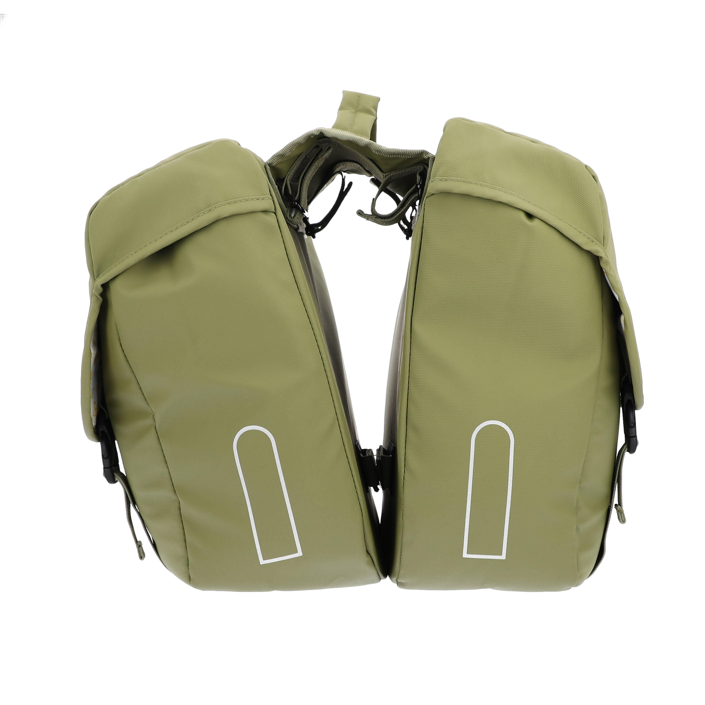 Borsa doppia per portapacchi impermeabile 27L KAKI 2/7
