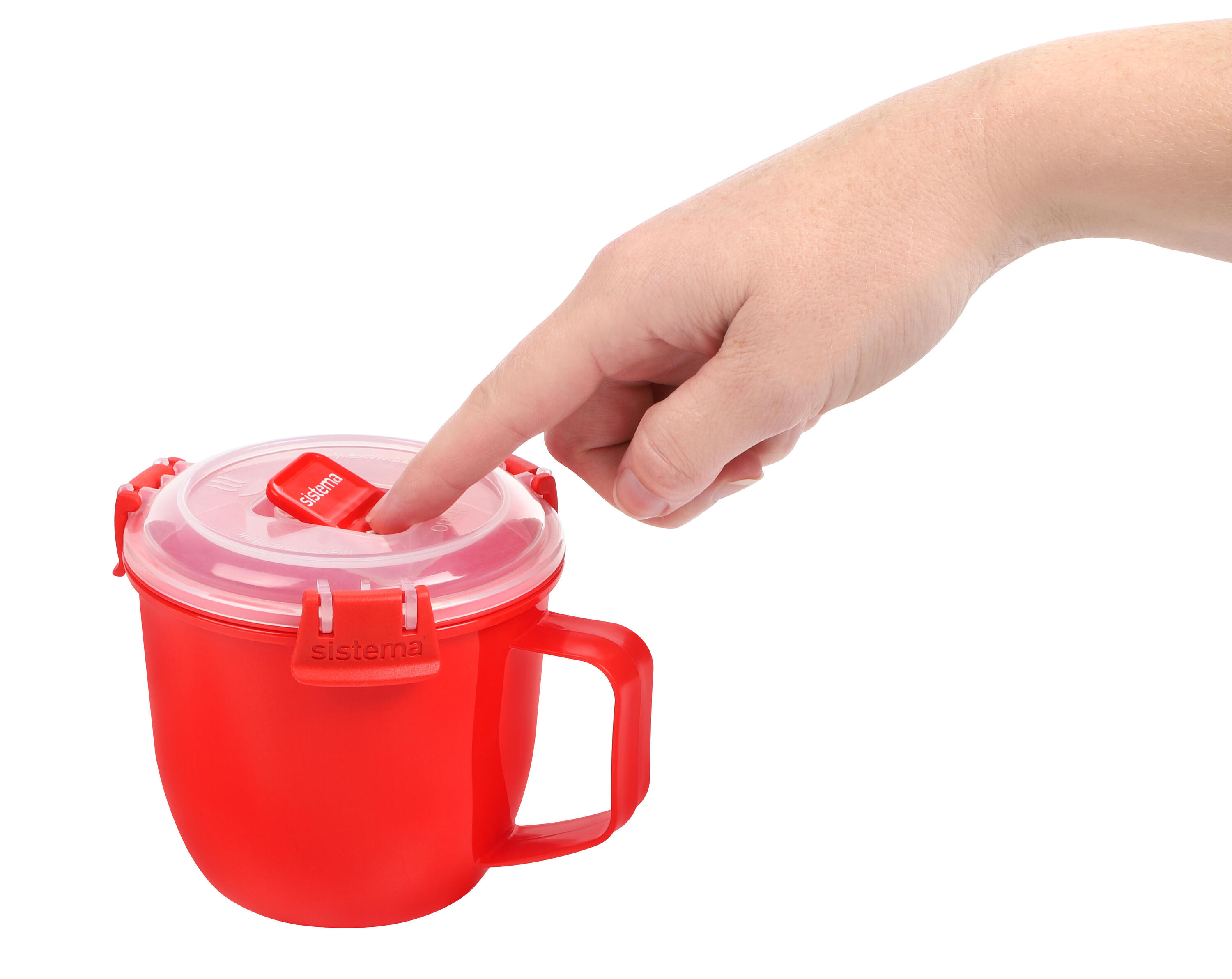 Hrnek na polévku do mikrovlnné trouby Microwave™ 565 ml, červená 2/3