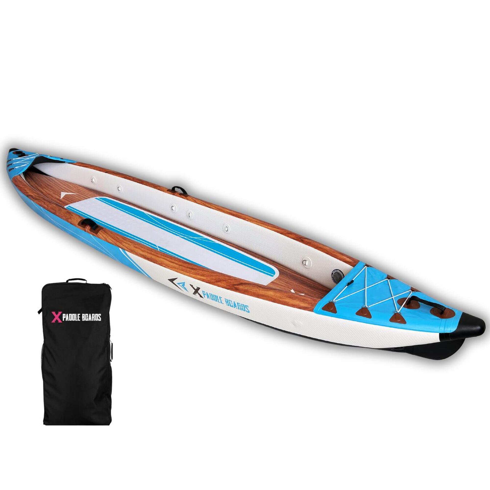 X Paddle Boards - Canoë Kayak Gonflable 2 Places Dropstitch 470 X 80 X 42 Cm K-blue - Kayak - Decathlon