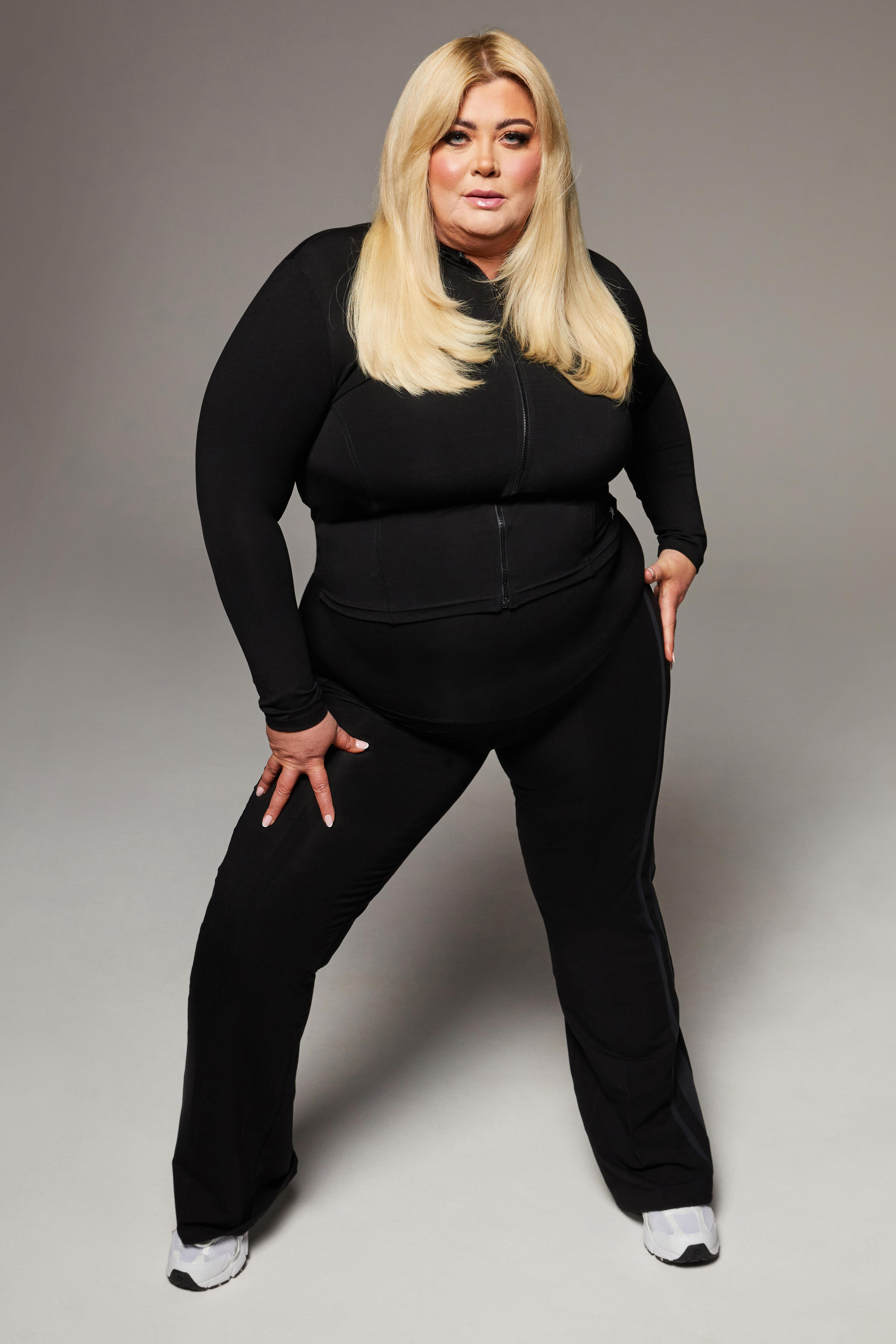 Body Sculpt Tummy Control High Waist Side Panel Bootcut Long Leg Black 2/7