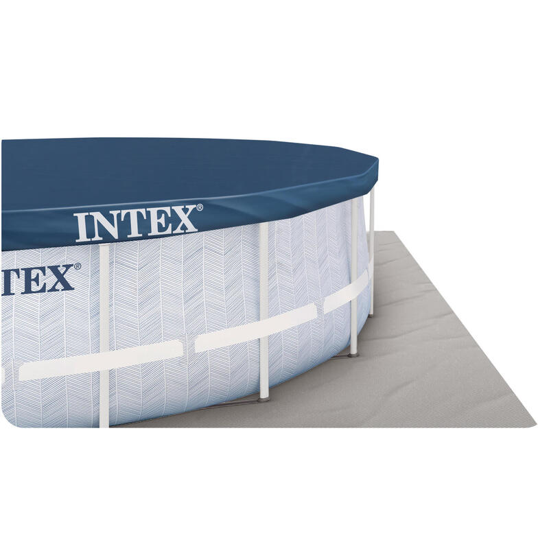 Piscina circular desmontável L c/estação de tratamento Chevron Prism Frame INTEX