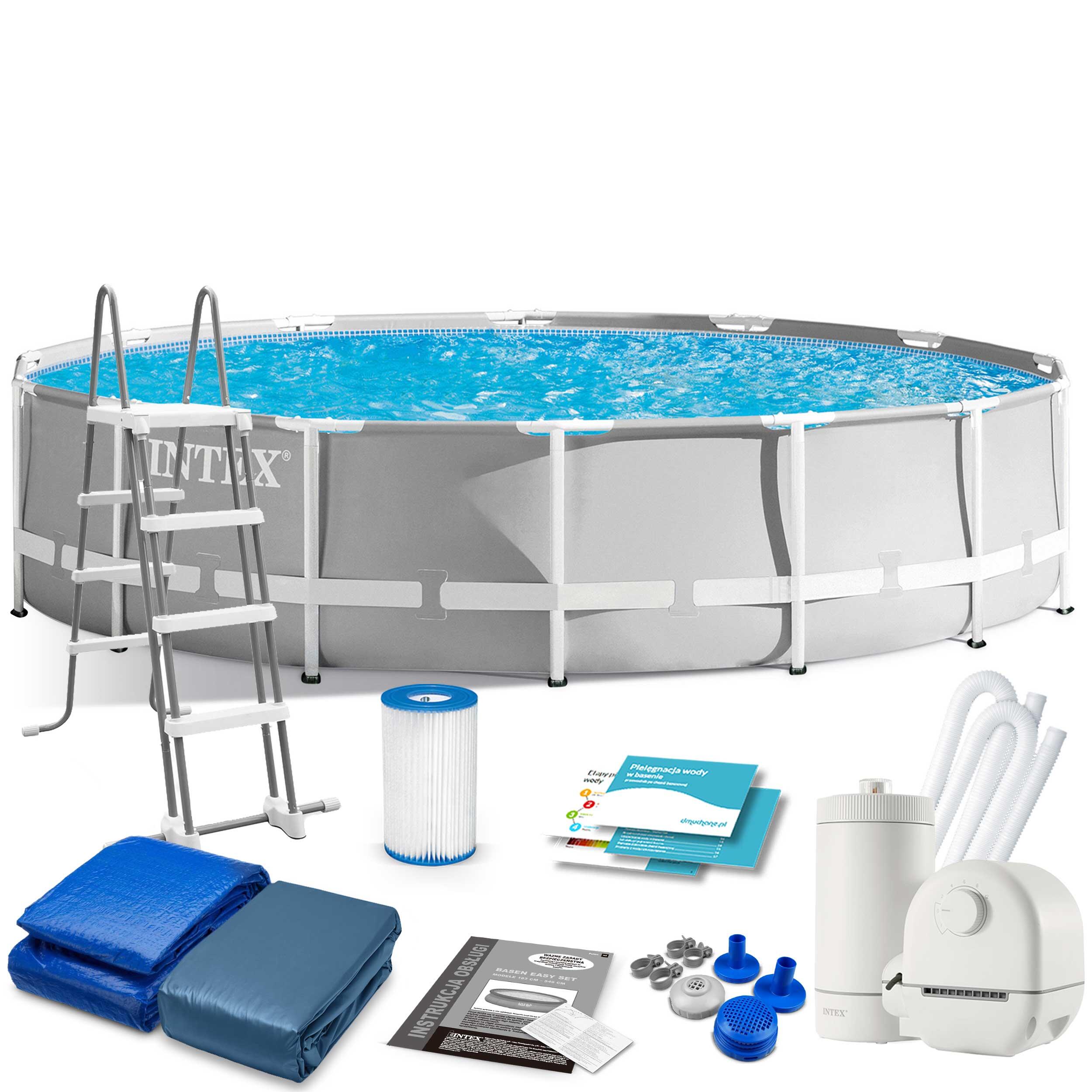 Piscina desmontável redonda intex gama prisma frame 549x122 cm com bomba