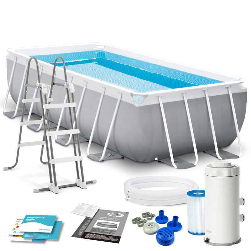 Basen stelażowy do ogrodu Intex 400 x 200 x 100 cm zestaw 9w1