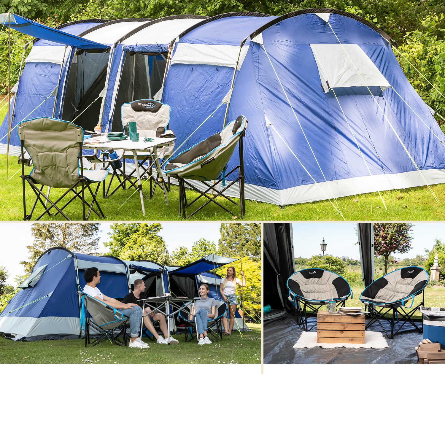 Tenda campeggio - Montana 10 Sleeper Protect - 4x cabine scure - 10 persone 6/7