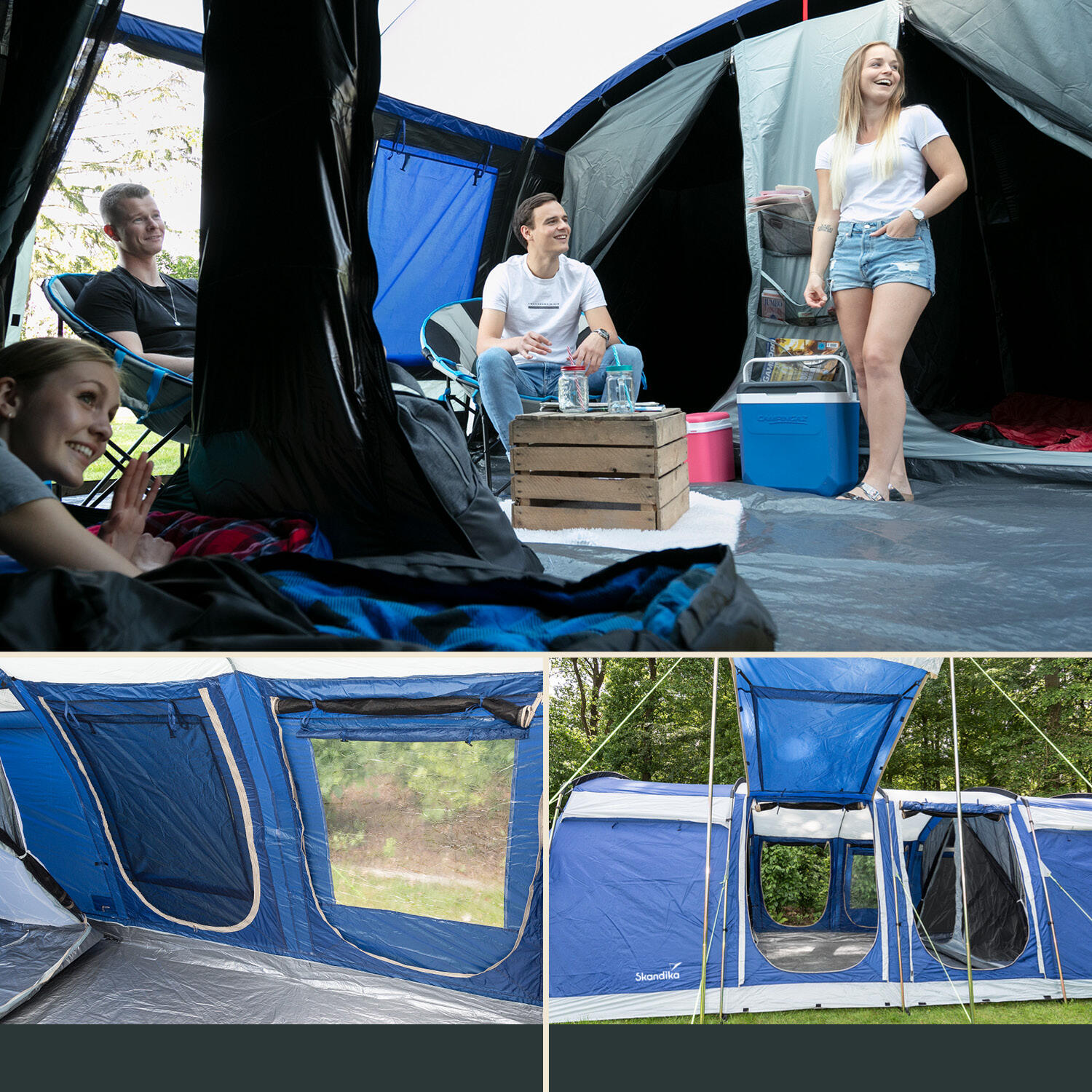 Tenda campeggio - Montana 10 Sleeper Protect - 4x cabine scure - 10 persone 4/7