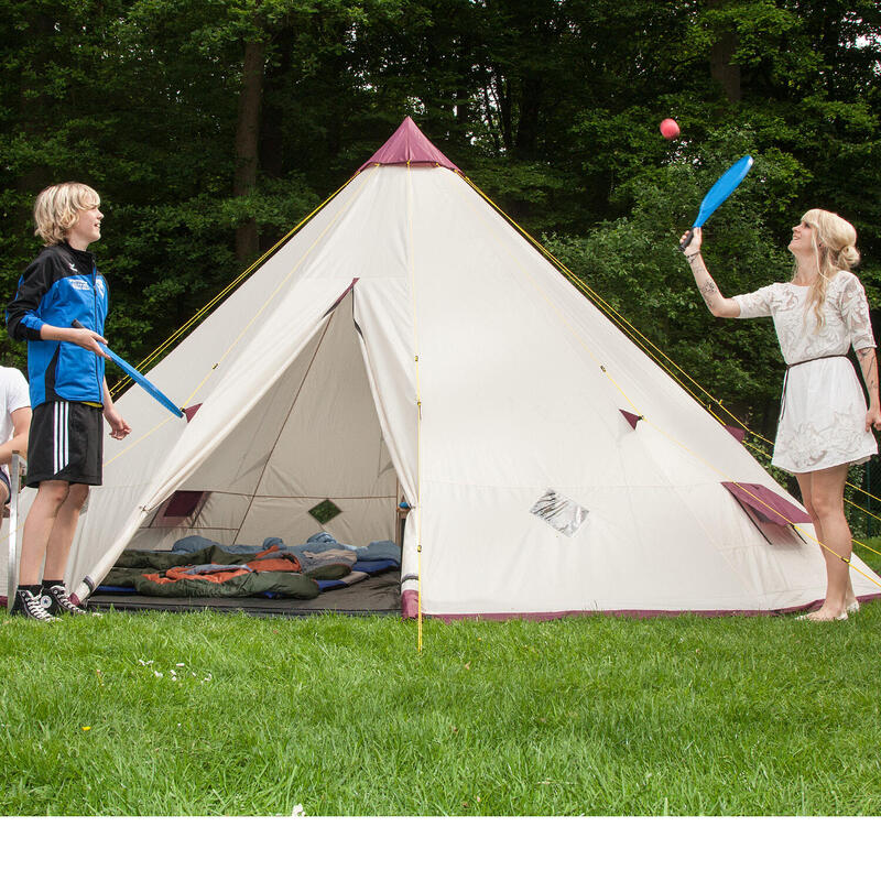 Tente Tipi Kota 550 pour camping - 12 personnes - Hauteur 3 m - Diamètre 5,5 m
