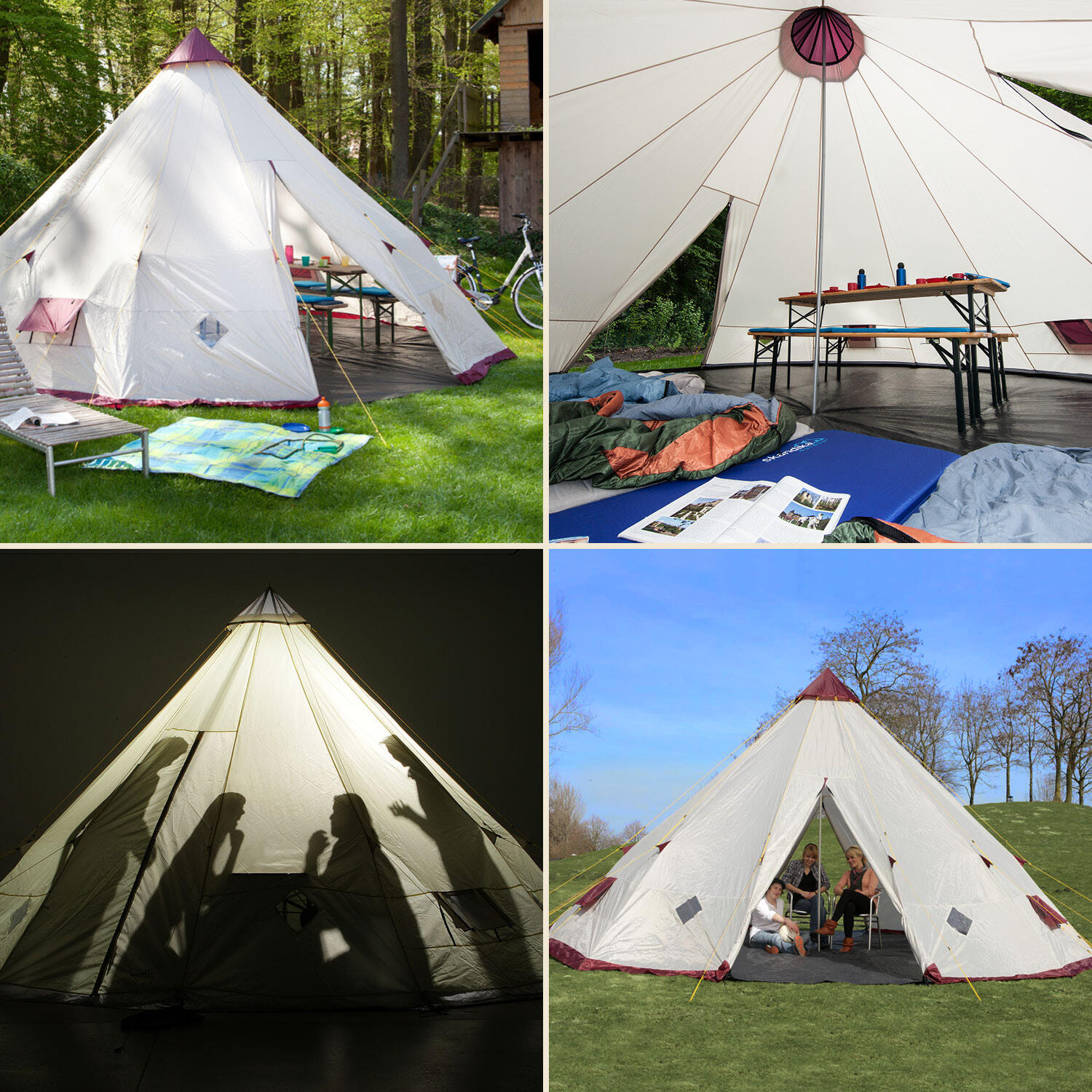 Namiot kempingowy Tipi Kota 550, 12-osobowy, 1 sypialnia