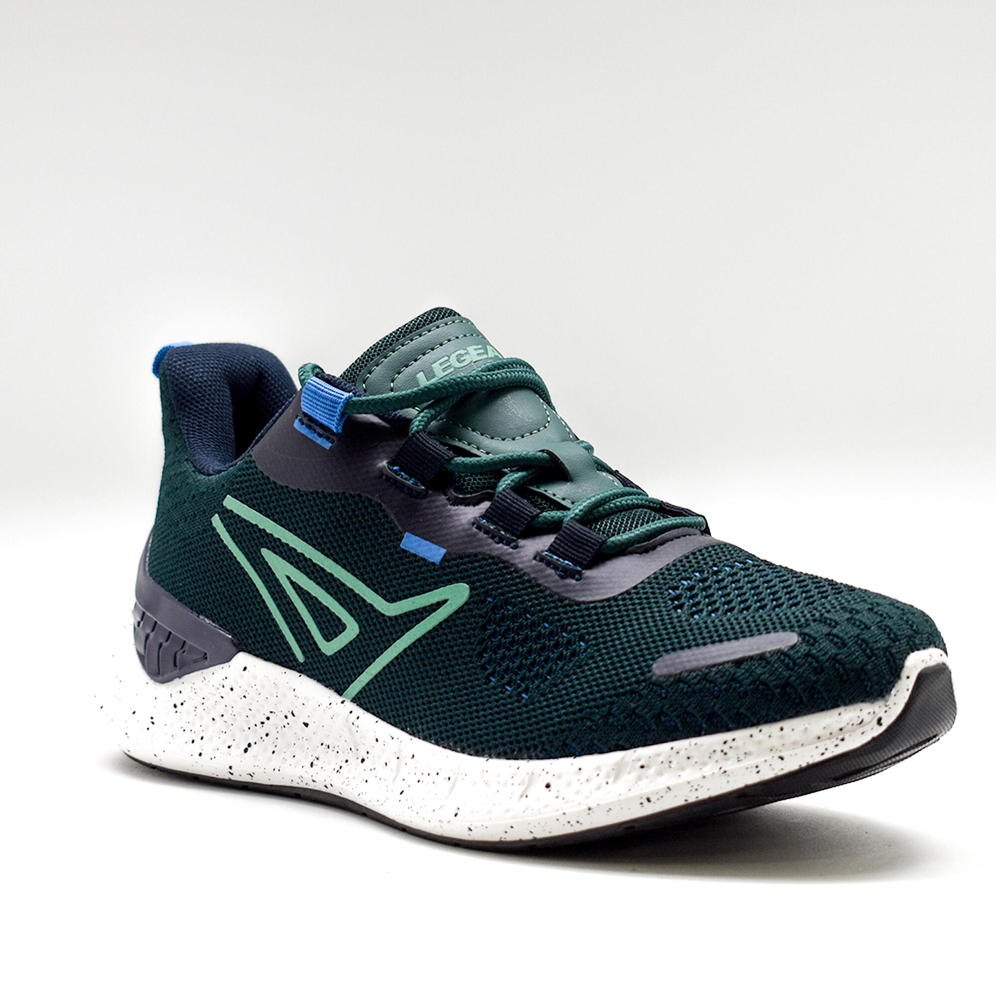 Hardloopschoenen DRILLED donker aquagroen 2/7