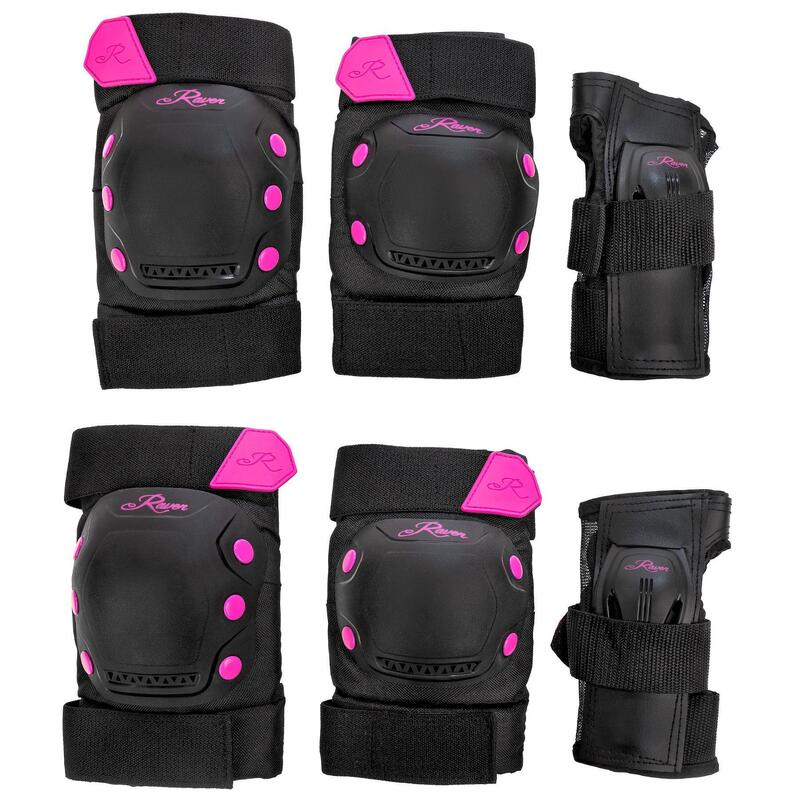 Set Protectie Raven Dexard Fibre, Roz, Unisex