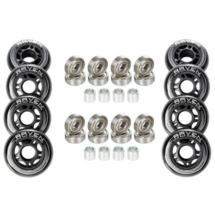 8x Kółka do rolek + 16x Łożyska RAVEN Abec7