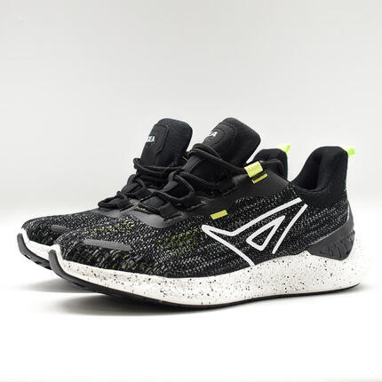 Zapatilla running adulto Drilled negro amarillo fluo