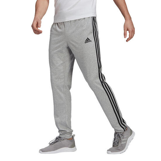 Pantalones adidas Essentials Single Jersey Tapered Open, Gris, Hombre