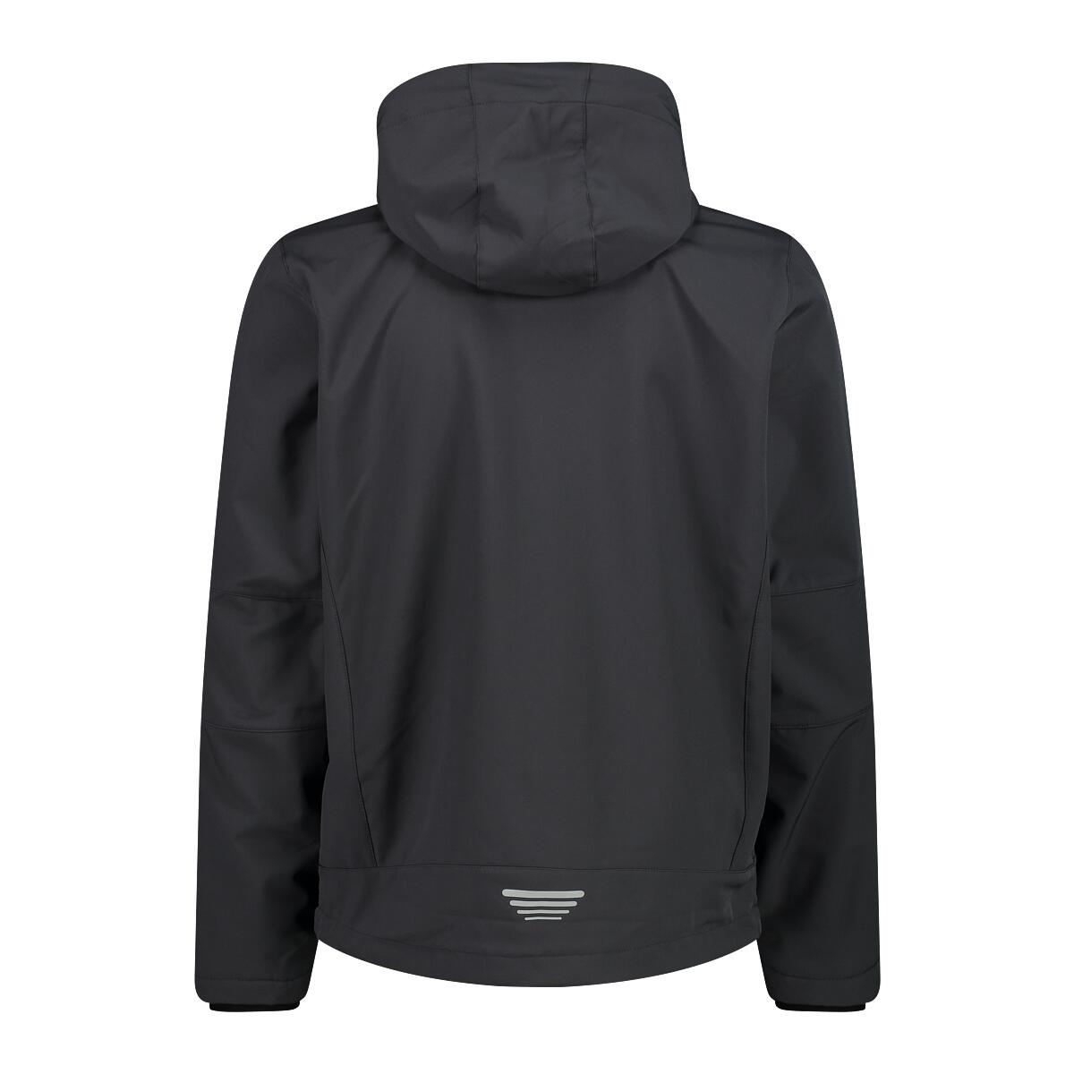 Chaquetas Softshell Hombre - CMP  Man Jkt Zip Hood - Antracite/Chilli 2/3