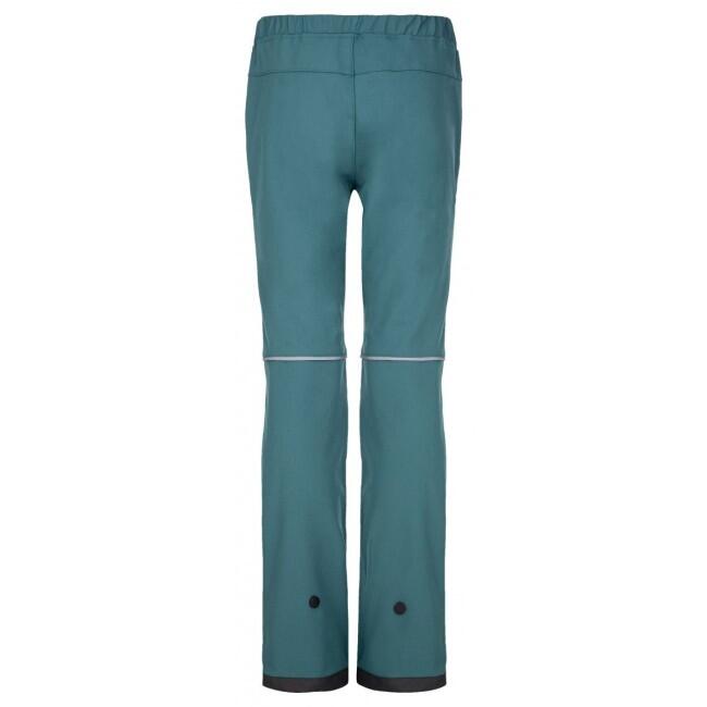 Pantaloni Softshell KILPI Rizo, Verde Inchis, Copii 2/4