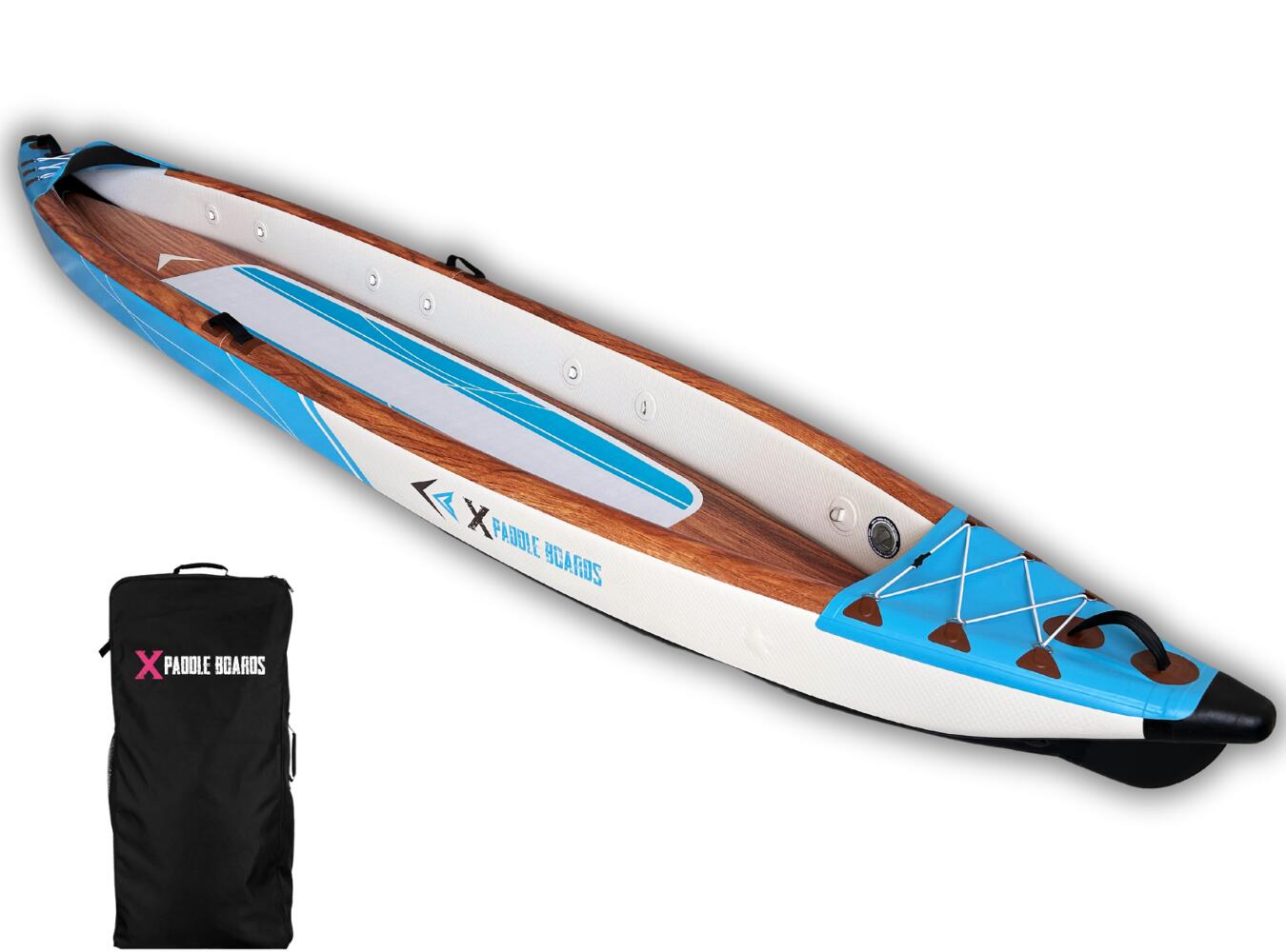 Canoa caiaque insuflável 3 lugares dropstitch 490 x 85 x 42 cm k-blue