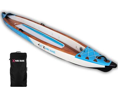 Aufblasbares Kanu-Kajak 3-Sitzer Dropstitch 490 x 85 x 42 cm K-BLUE