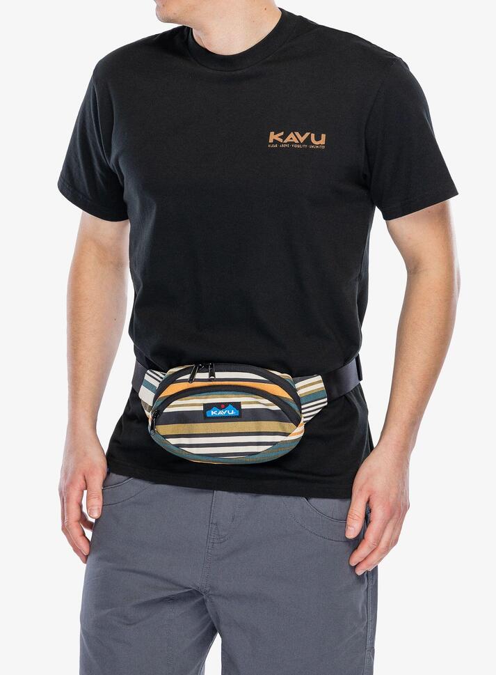 Torebka biodrowa Kavu Canvas Spectator - kelp stripe