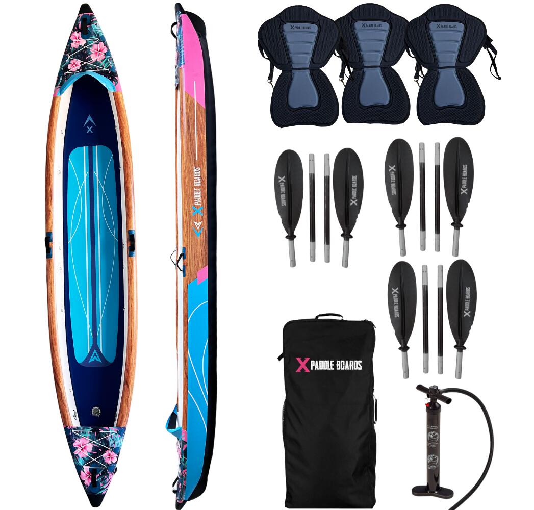 Canoë Kayak Gonflable 3 places dropstitch 490 x 85 x 42 cm   K-Hawaii 2/8