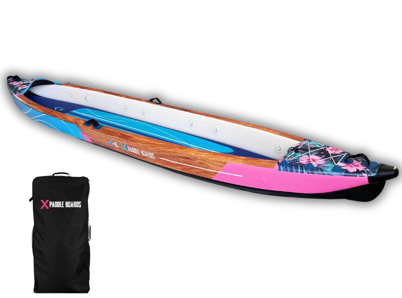 Canoa caiaque insuflável 3 lugares dropstitch 490 x 85 x 42 cm k-hawaii