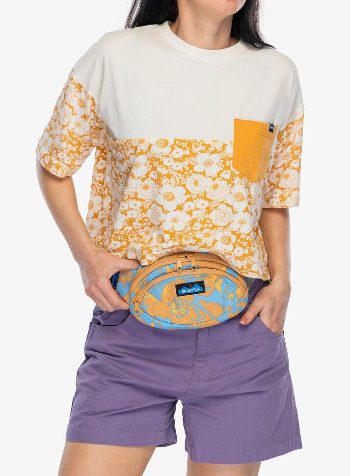 Torebka biodrowa Kavu Canvas Spectator - sky bloom